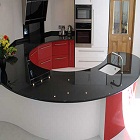 Granite Kitchen Red and Black